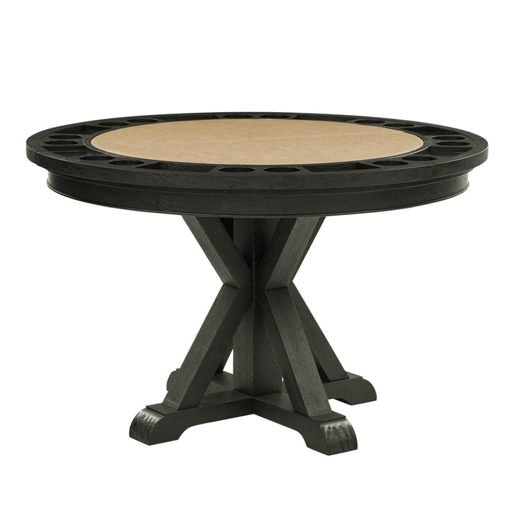 Steve Silver Furniture 50'' 8 - Player Foldable Poker Table Steve Silver Furniture Size: Dining height 30" Finish: Black