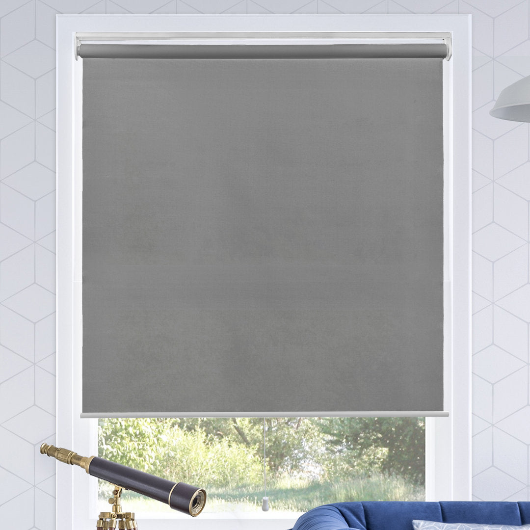 Shaunna Snap-N'-Glide Cordless Room Darkening Roll-up Shade Symple Stuff Color: Urban Gray Blind Size: 49"W x 72"L