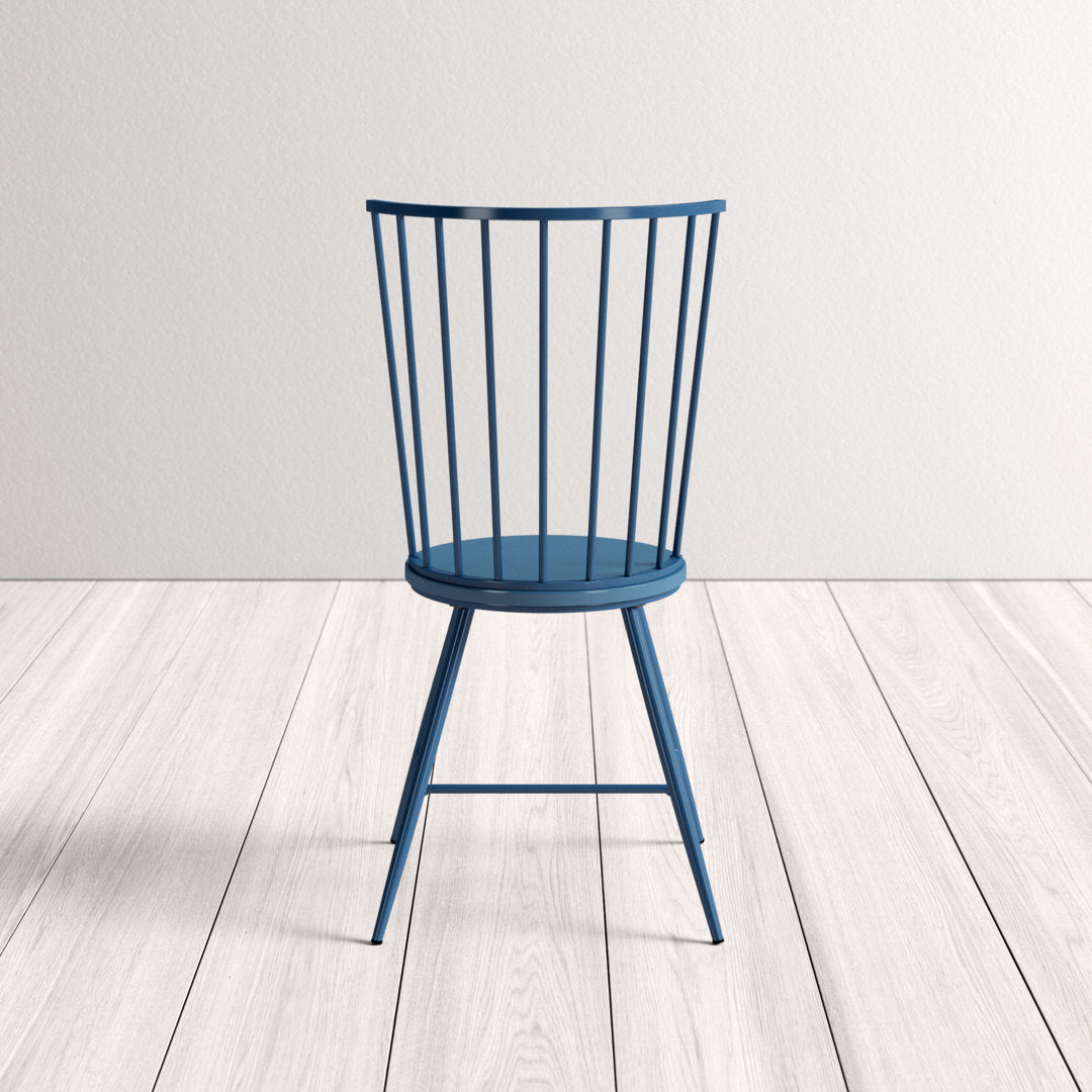 Kennamer Metal Slat Back Side Chair (Set of 2) Laurel Foundry Modern Farmhouse® Color: Bluesteel