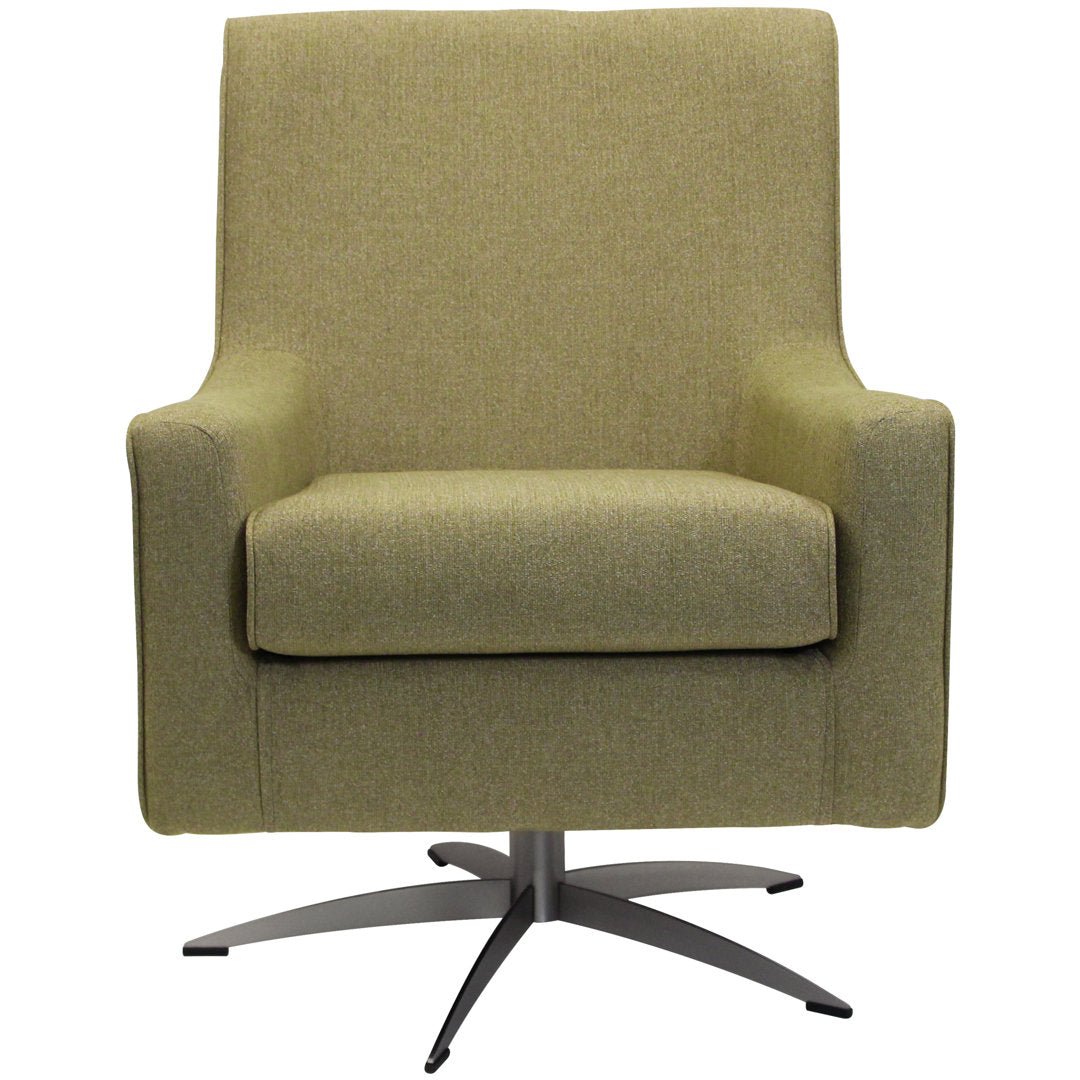 Basilina 26.25" Wide Swivel Armchair Wade Logan® Fabric: Terrace Green Polyester Blend