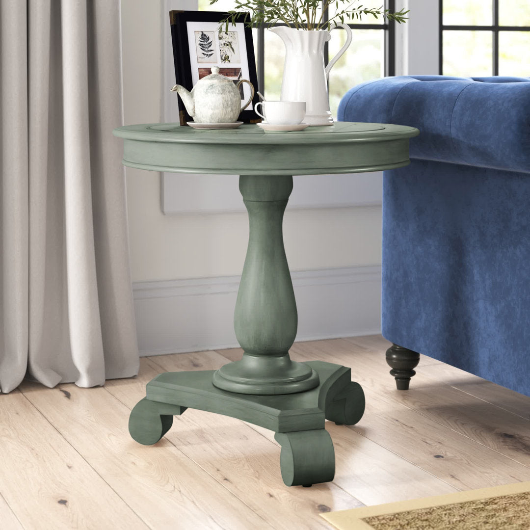 Koehler Pedestal End Table Andover Mills™ Color: Antique Teal