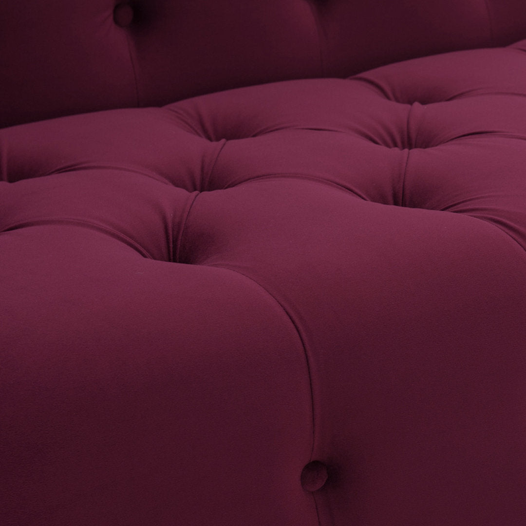 Kannon Tufted Right-Arm Chaise Lounge Willa Arlo™ Interiors Fabric: Burgundy Velvet