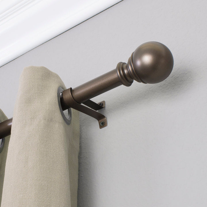 Inman Metal Adjustable Single Curtain Rod Winston Porter Size: 36" - 72" W Finish: Bronze