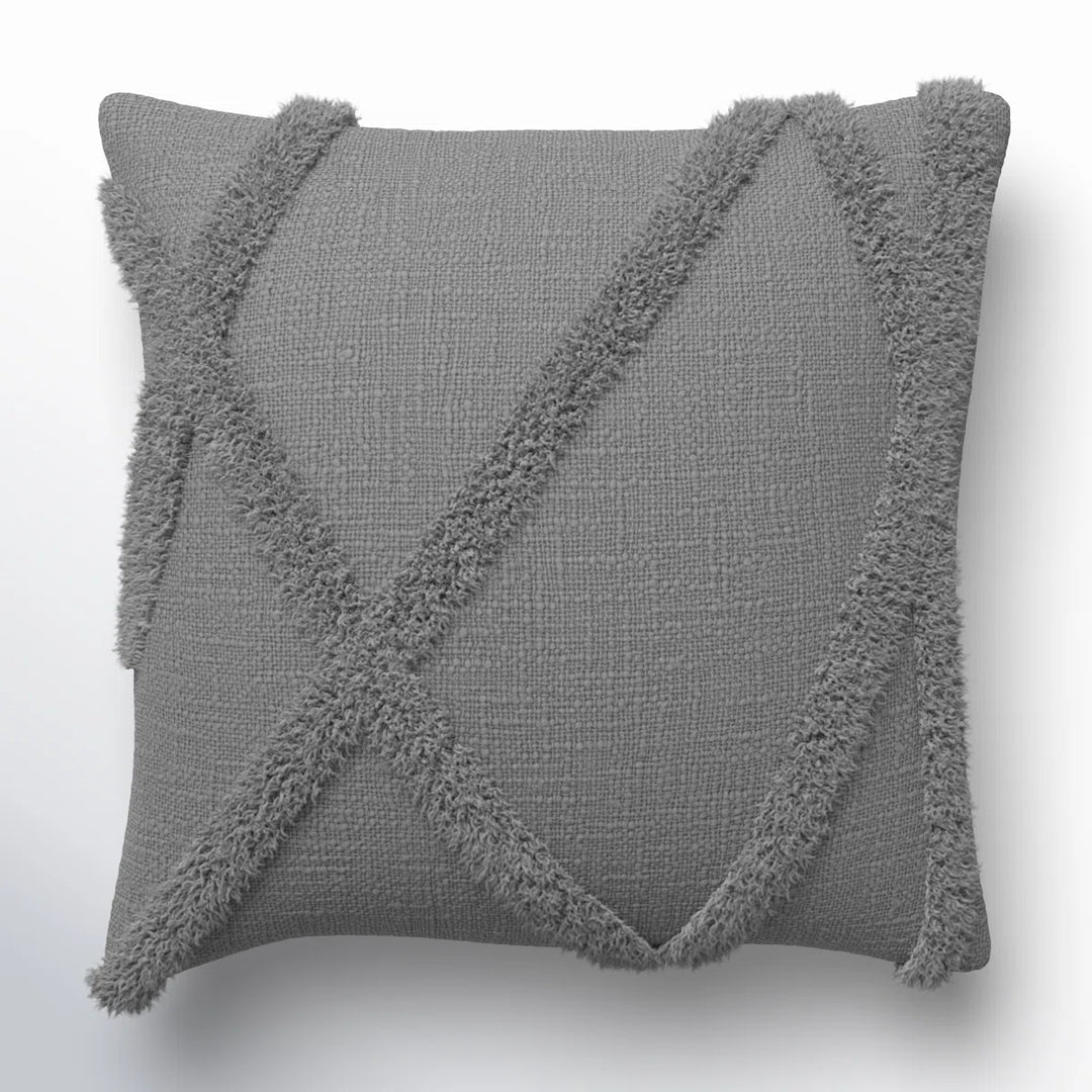 Tracey Square Cotton Pillow Cover With Insert-18"x18"