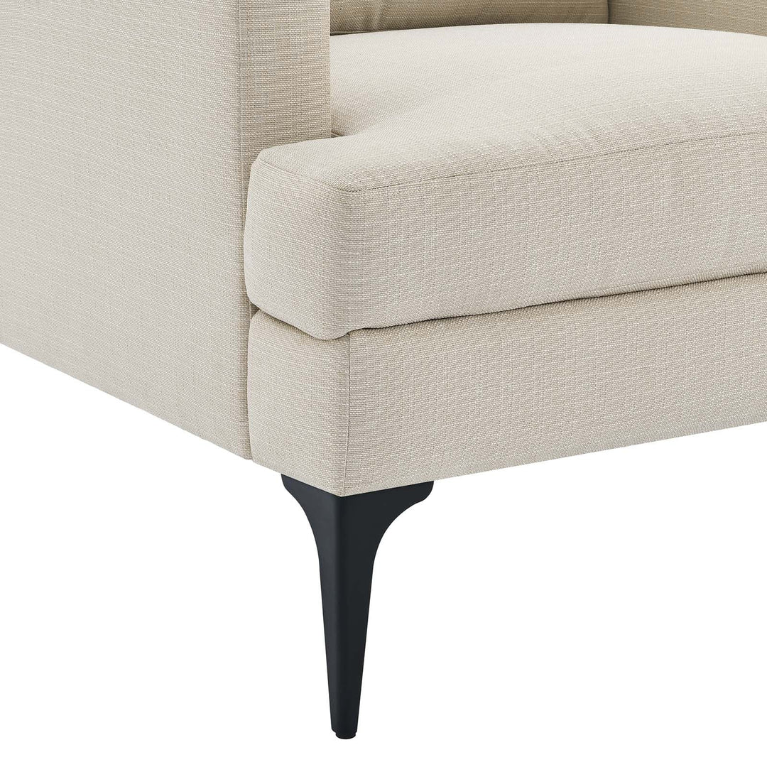 Moreva Upholstered Fabric Armchair Beige