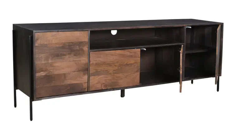 Industrial Wood Media console