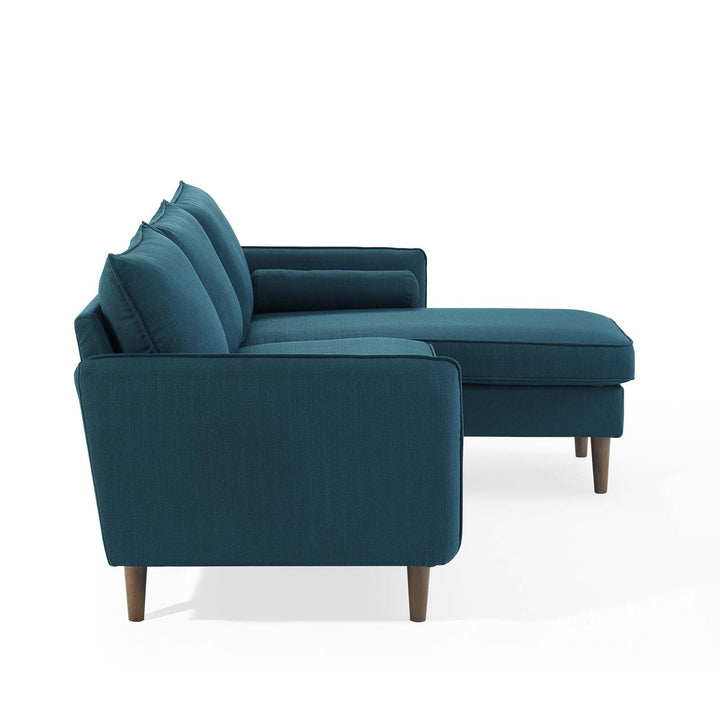 Evie Right Facing Sectional Sofa Azure