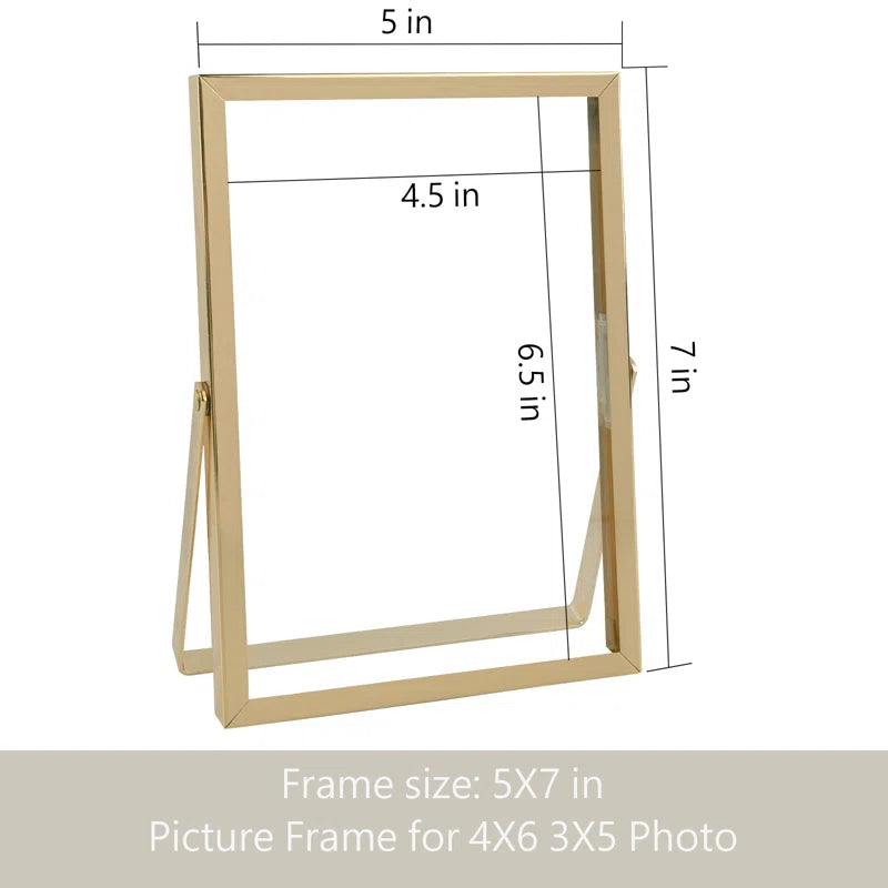 Floating Metal Frame with Real Glass (Set of 2)