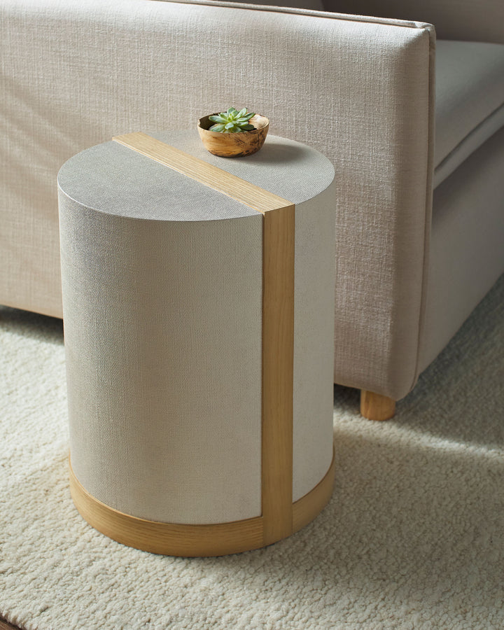 Camile End Table - Cream