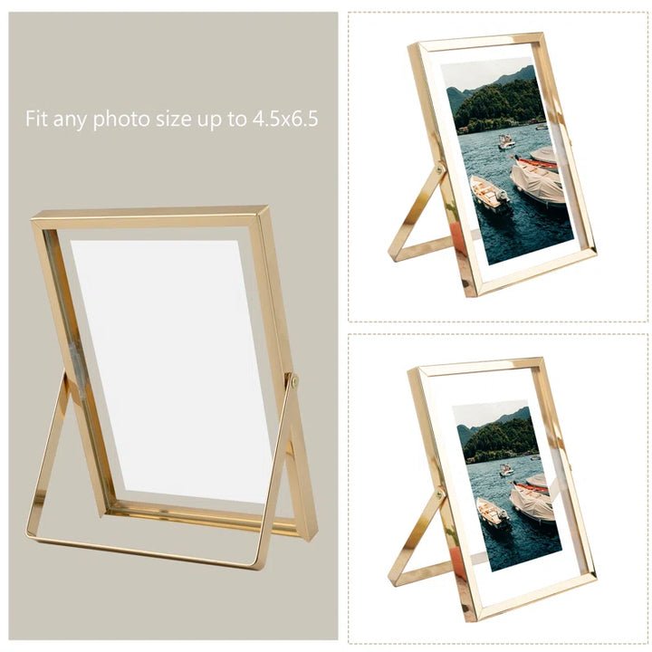 Floating Metal Frame with Real Glass (Set of 2)