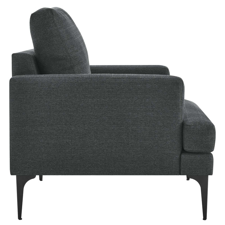 Moreva Upholstered Fabric Armchair Gray