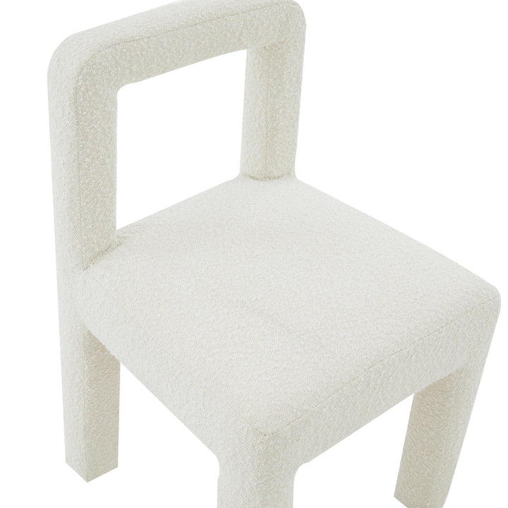 Cream Boucle Dining Chair