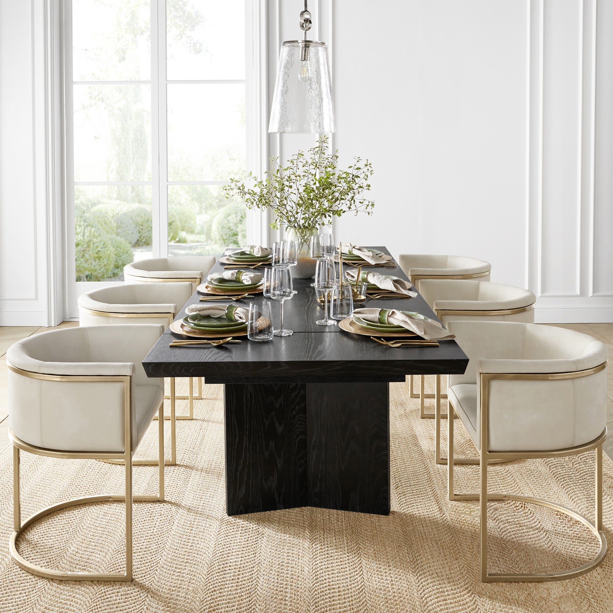 Knife Edge Extendable Dining Table, Rectangular, 96 - 132