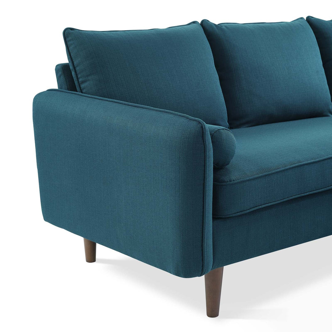 Evie Right Facing Sectional Sofa Azure