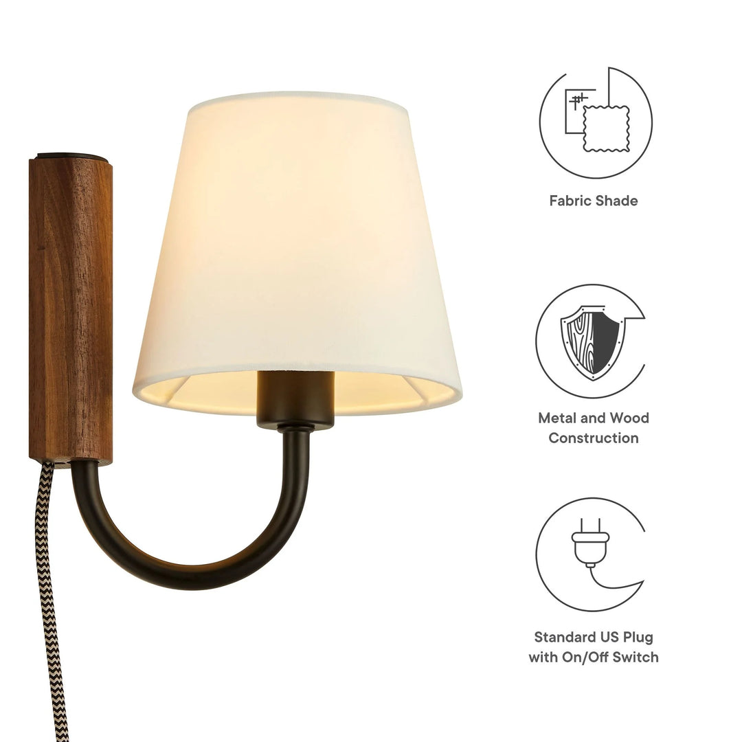 Swiggy Swivel Wall Sconce - Walnut Black