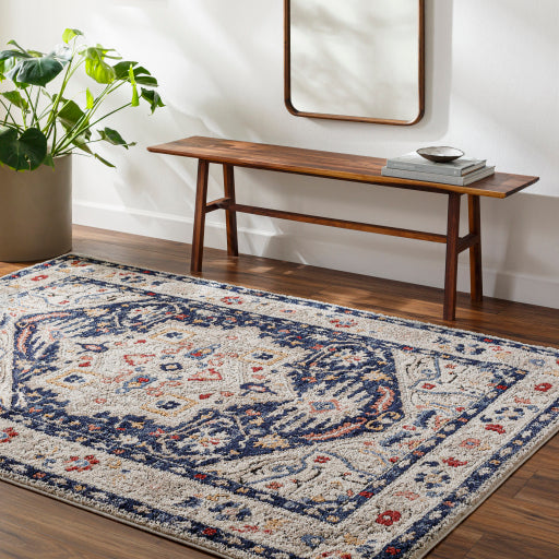 Lovely Lattice Beige Machine Woven Rug