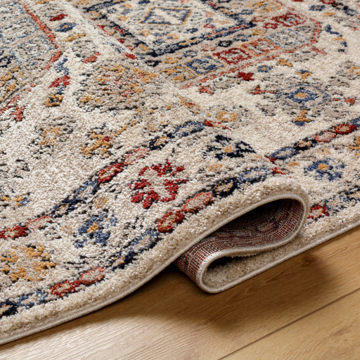 Lovely Lattice Beige Machine Woven Rug