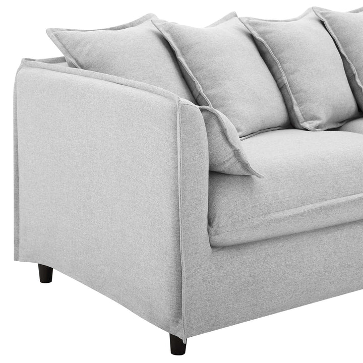 Valona Slipcover Fabric Sofa - Light Gray