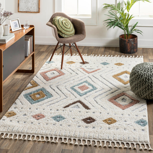 Labyrinthine Lattice Machine Woven Rug