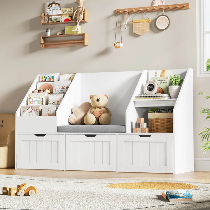 3-IN-ONE Kids Bookcase with 3 Drawers