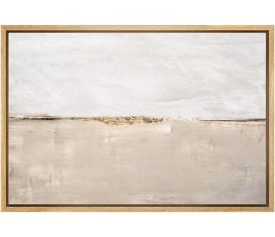 Minimal Landscape Pastel Abstract Minimalist Decor Neutral Pictures Framed Canvas Print Wall Art