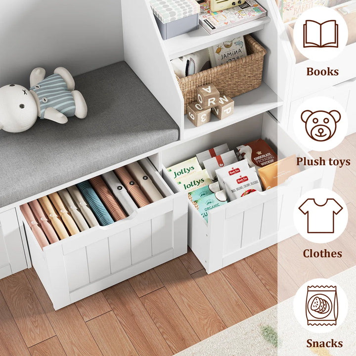 3-IN-ONE Kids Bookcase with 3 Drawers