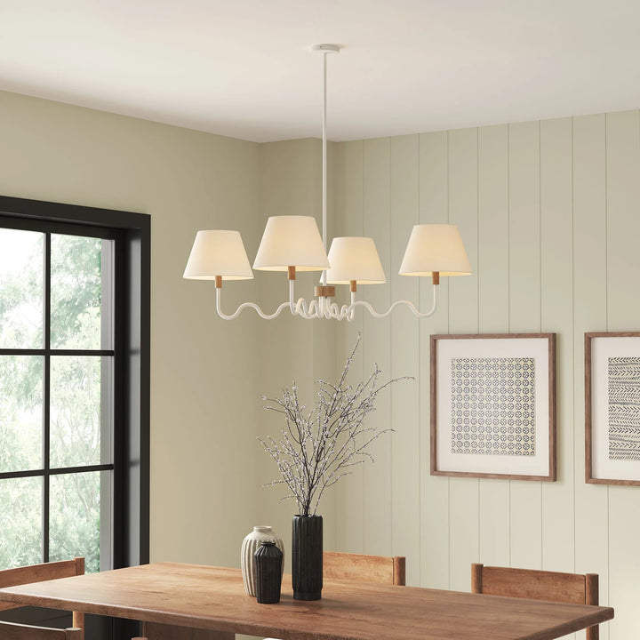 Swiggy 4-Arm Pendant Light - Natural White