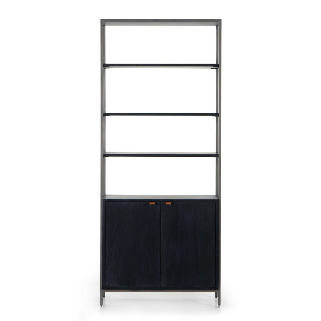 Trista Black Wide Bookcase