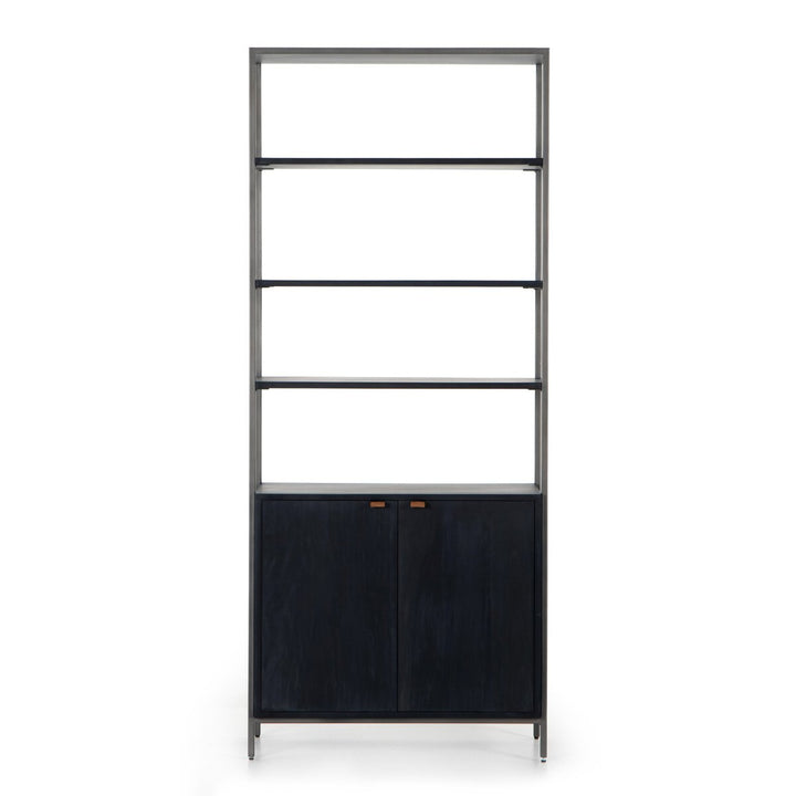 Trista Black Wide Bookcase