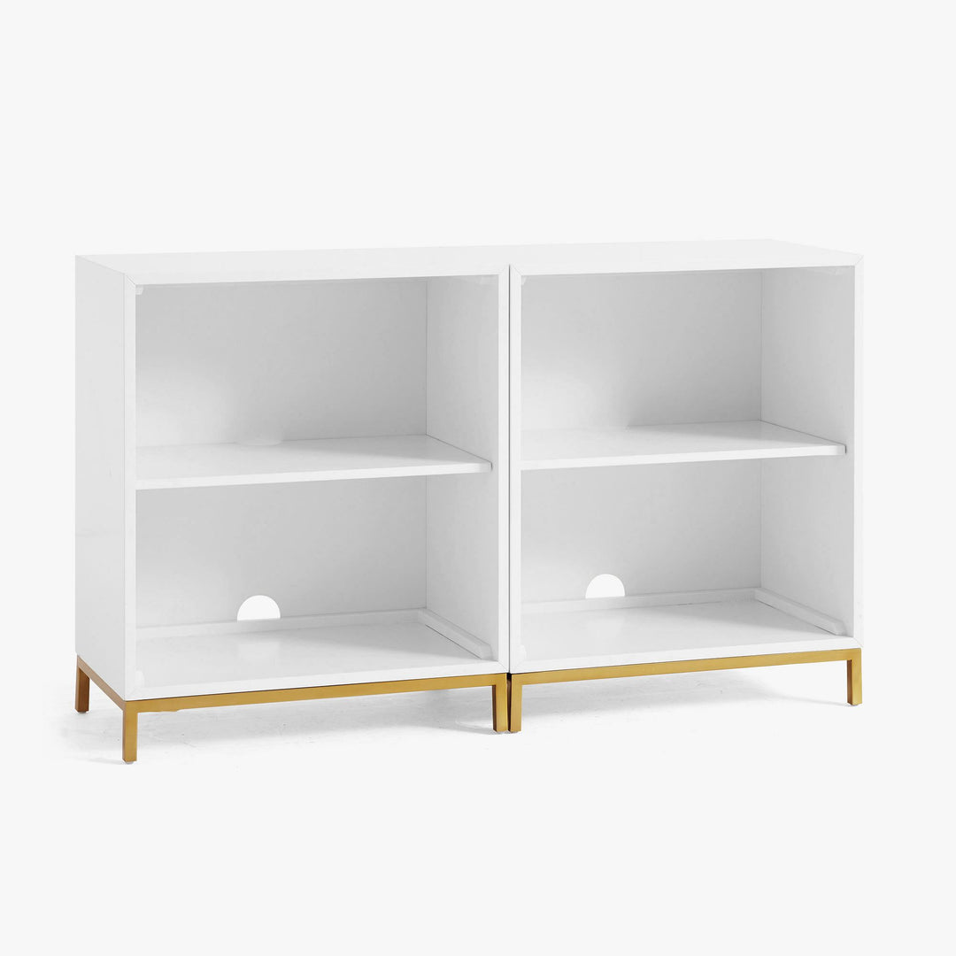 Blaire Double 2 Shelf Low Bookcase