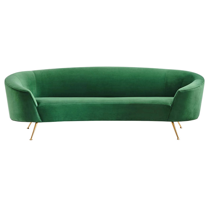 Mischa Upholstered Performance Velvet Sofa - Emerald