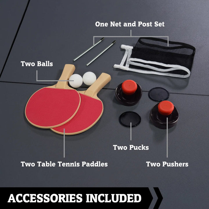 Hall Of Games 66" Air Hockey with Table Tennis Top and LED Scorer