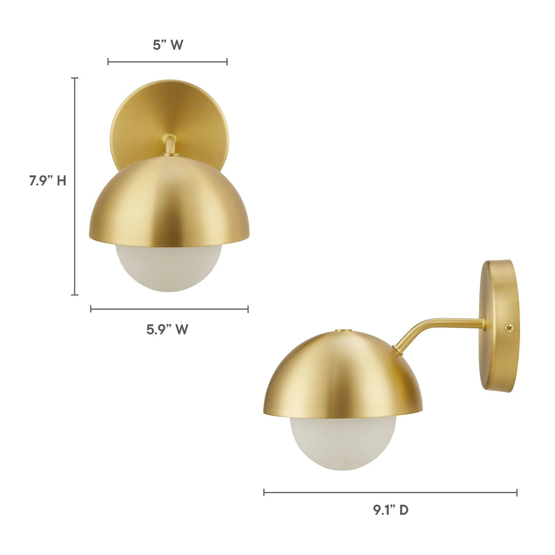 Echoe Globe Wall Sconce - Brass