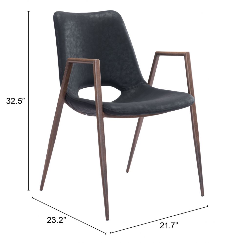 Leni Dining Chair Black - Set of 2