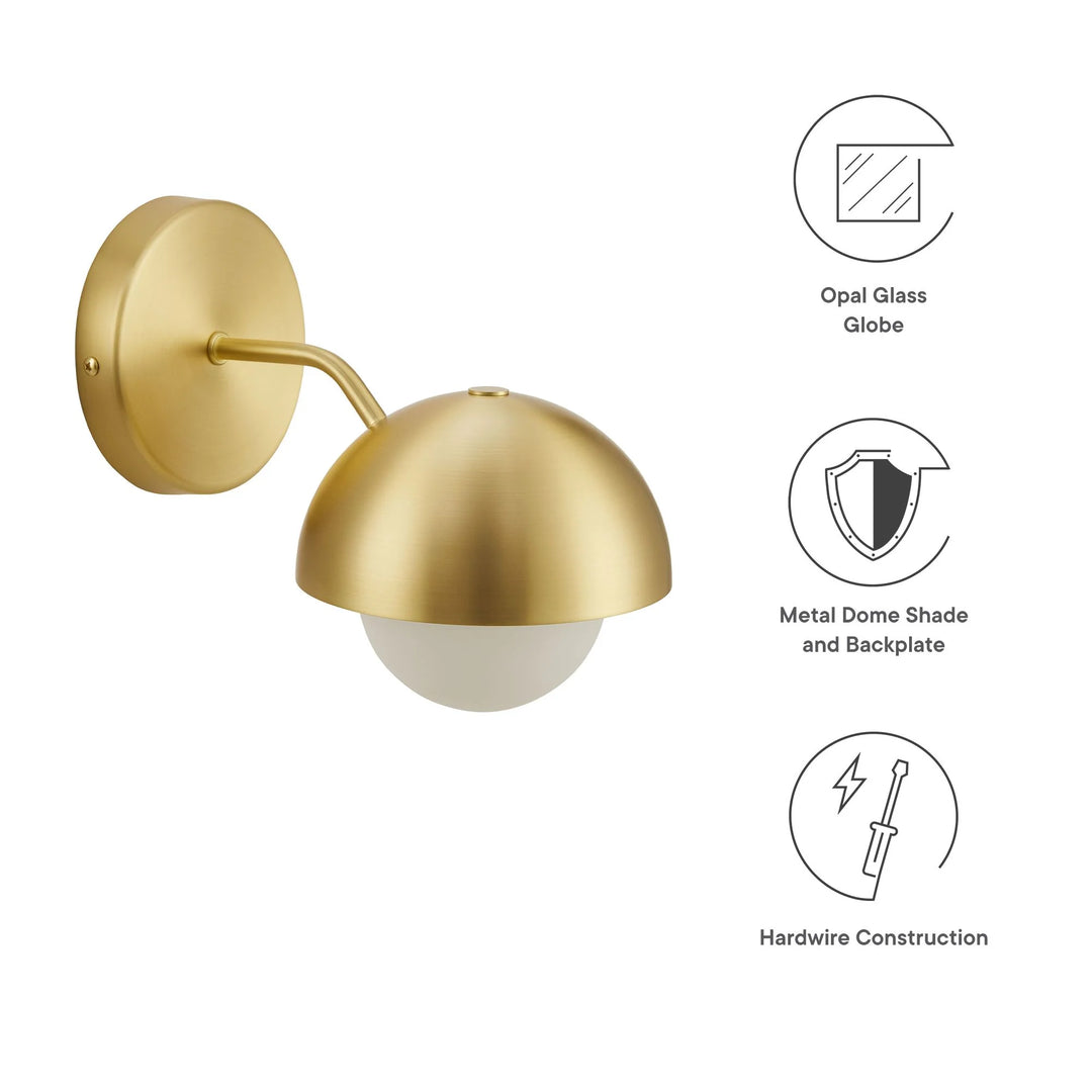 Echoe Globe Wall Sconce - Brass