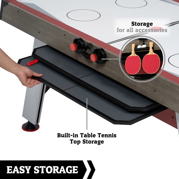 Hall Of Games 66" Air Hockey with Table Tennis Top and LED Scorer