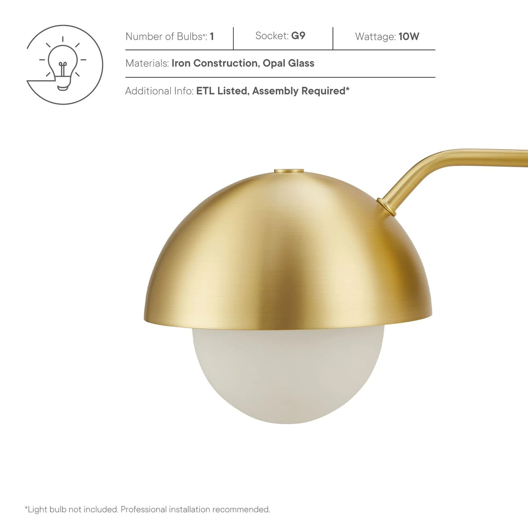 Echoe Globe Wall Sconce - Brass