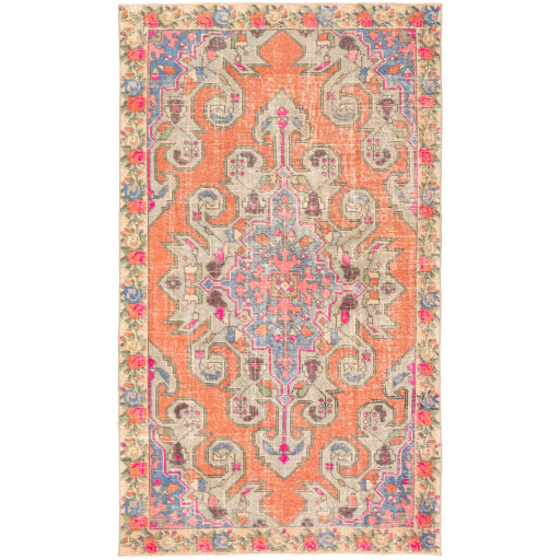 Antique One of a Kind Ornate Oushak-Origin Handcrafted Rug