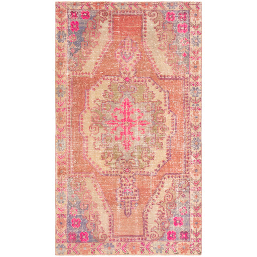Antique One of a Kind Ornate Oushak-Origin Handwoven Rug