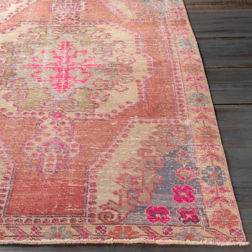 Antique One of a Kind Ornate Oushak-Origin Handwoven Rug