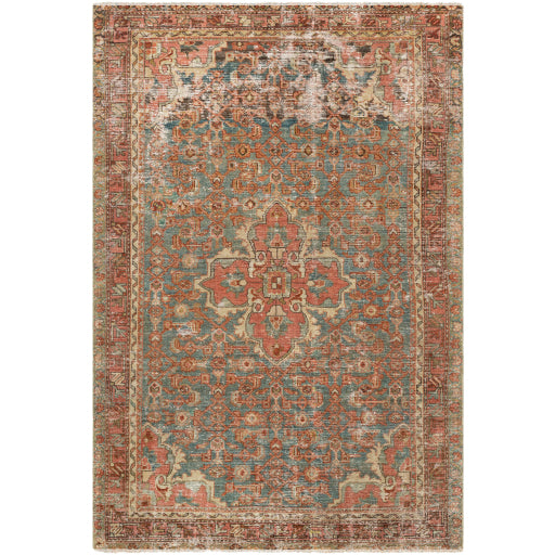 Antique Original Oriental Oasis Handwoven Rug