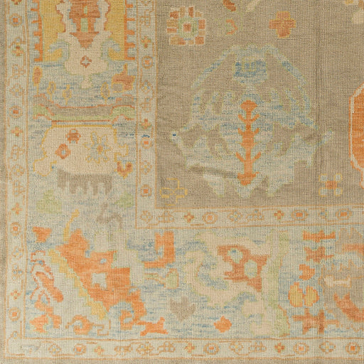 Antique One of a Kind Ornate Oushak-Origin Handwoven Rug