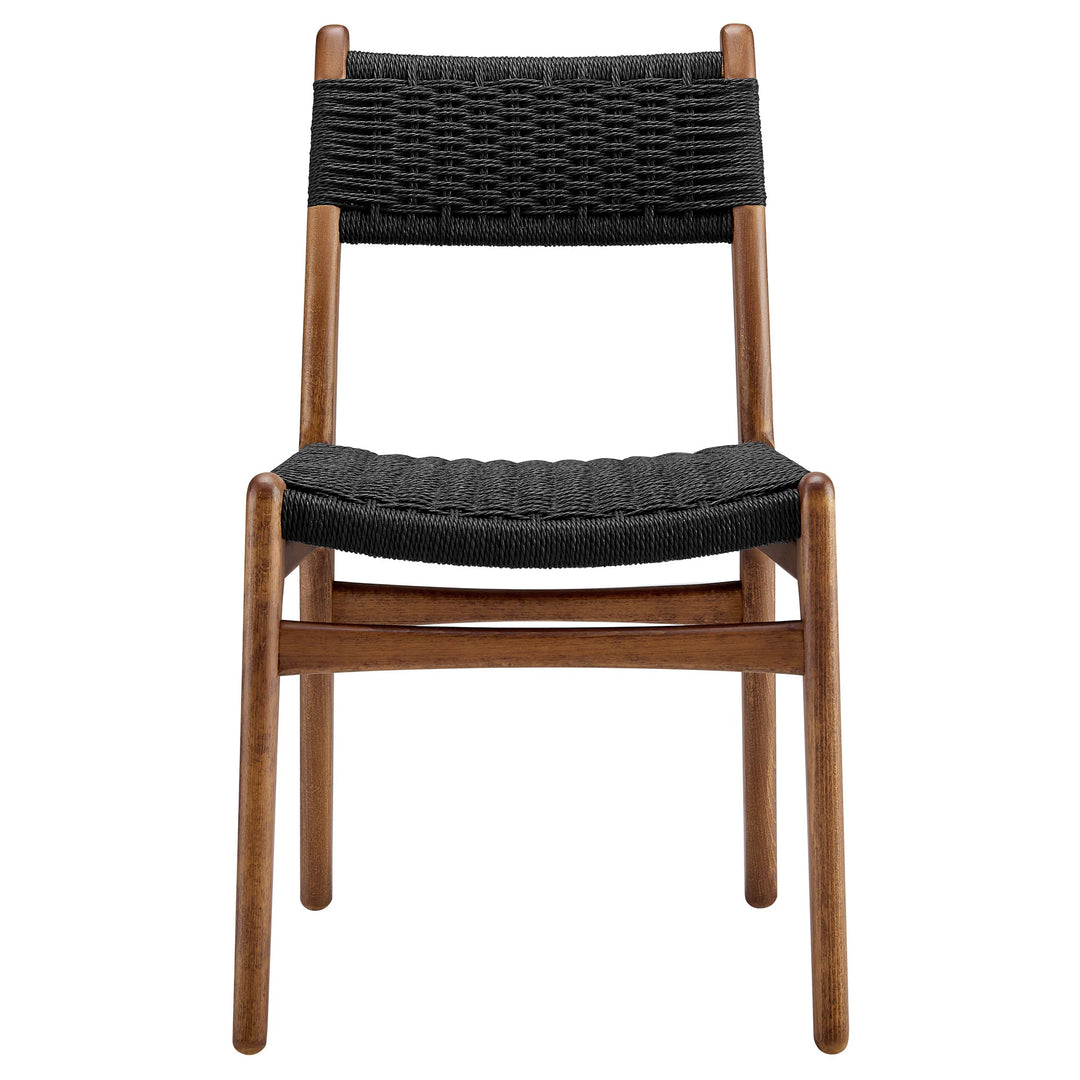 Sumna Walnut Black Dining Side Chairs - Set of 2