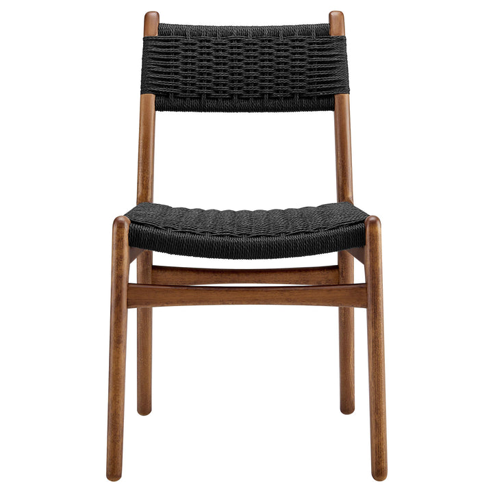 Sumna Walnut Black Dining Side Chairs - Set of 2