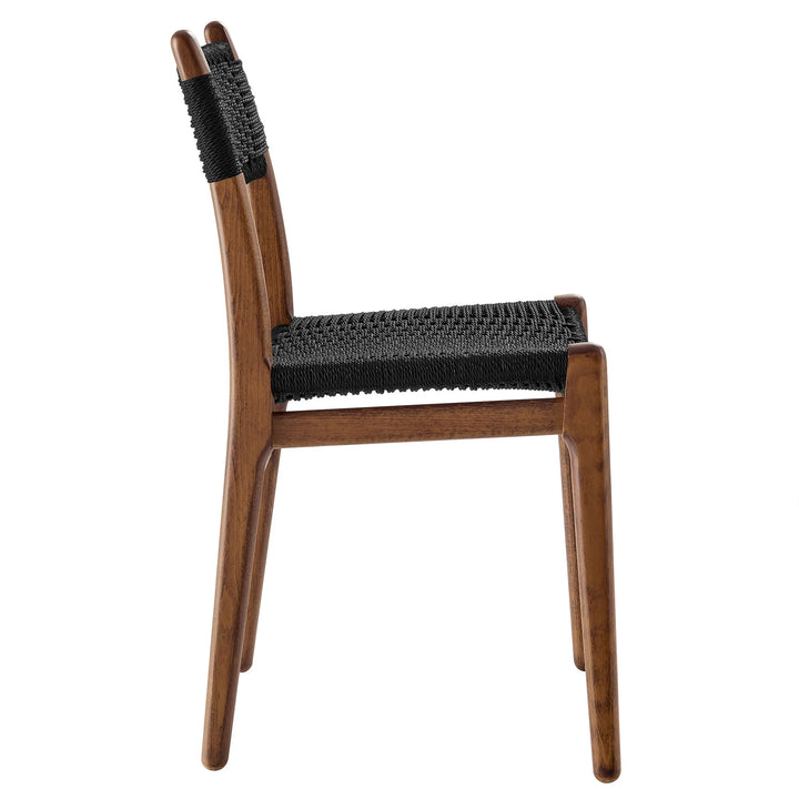 Sumna Walnut Black Dining Side Chairs - Set of 2