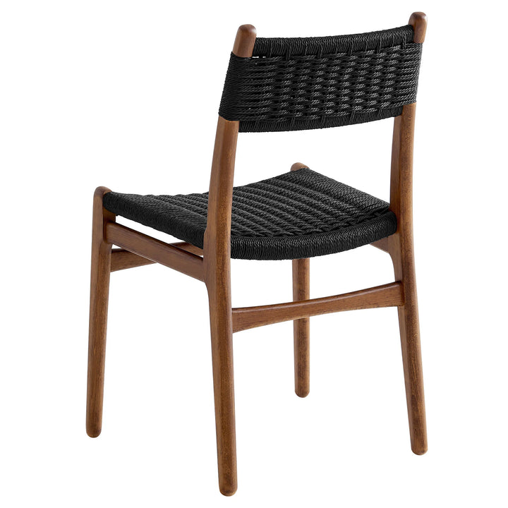 Sumna Walnut Black Dining Side Chairs - Set of 2