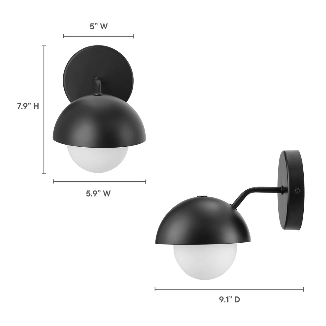 Echoe Globe Wall Sconce - Black