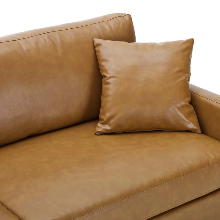Liana Vegan Leather Sofa - Tan
