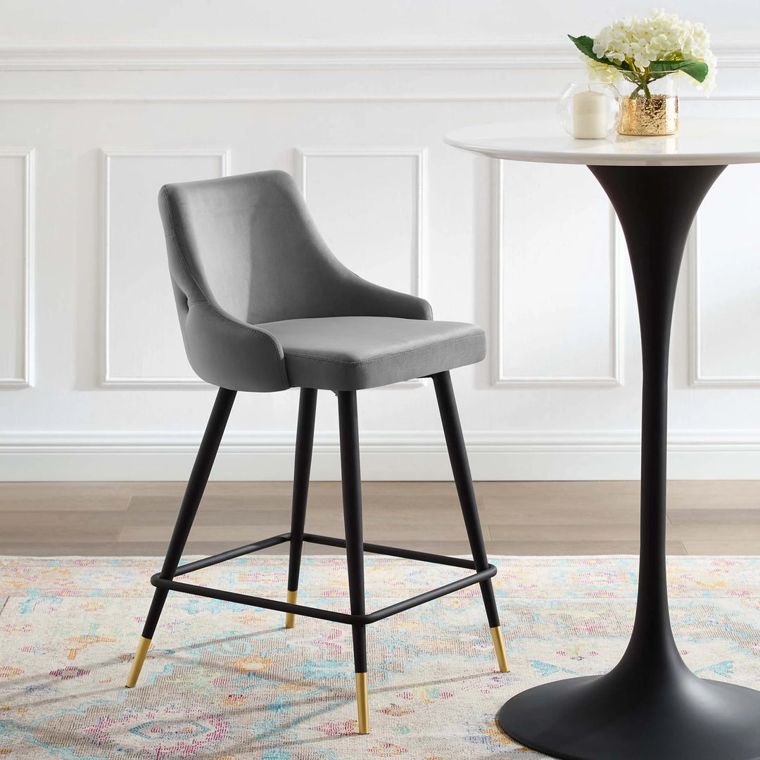 Velvet Chic Counter Stool