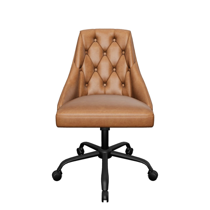 Sting Tufted Swivel Vegan Leather Office Chair